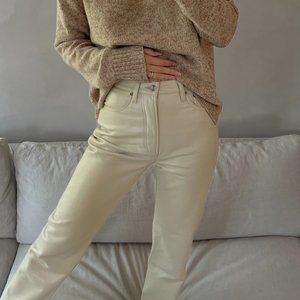 Recycled Leather 90'S Pinch Waist Pant